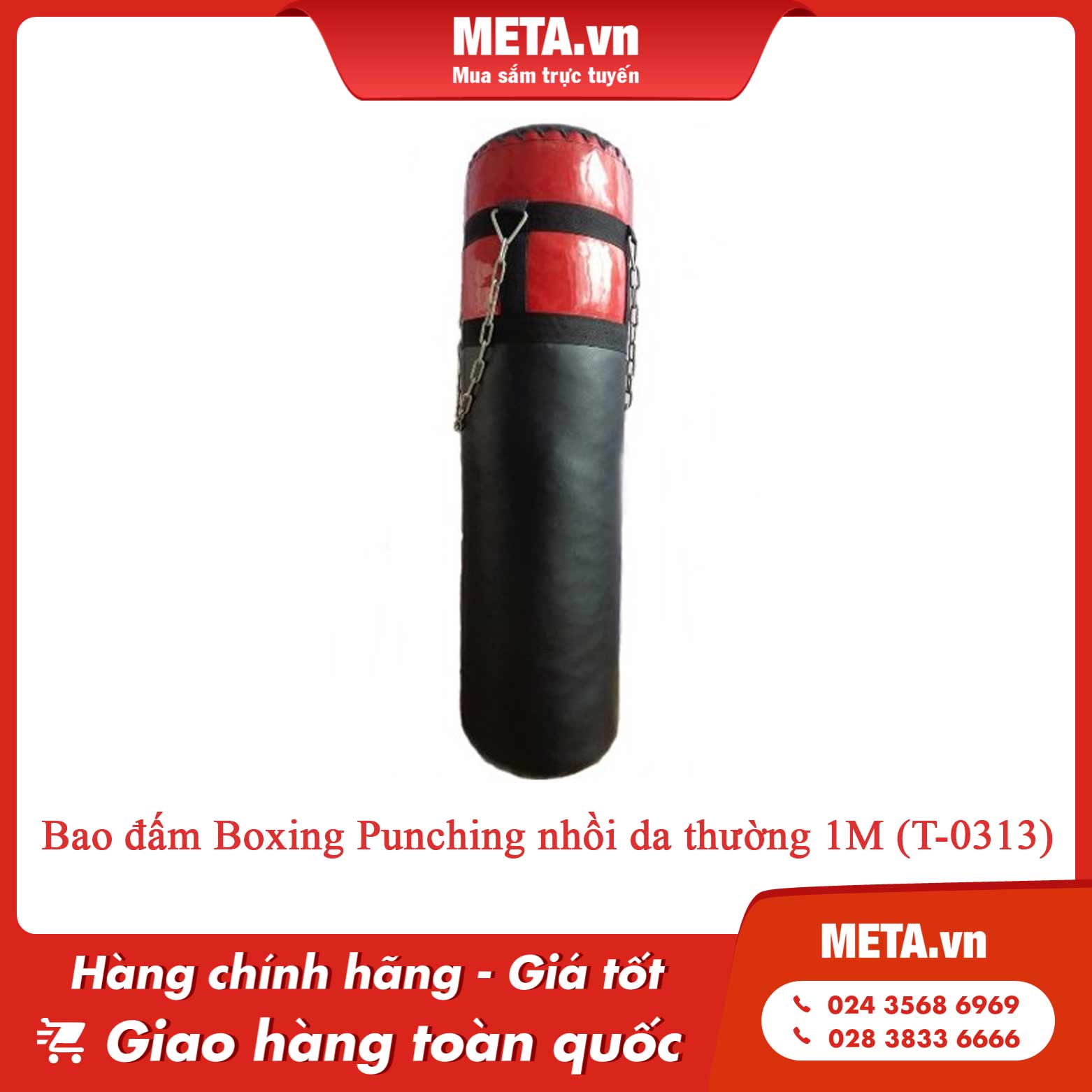 Bao đấm Boxing Punching nhồi da thường 1M (T-0313)