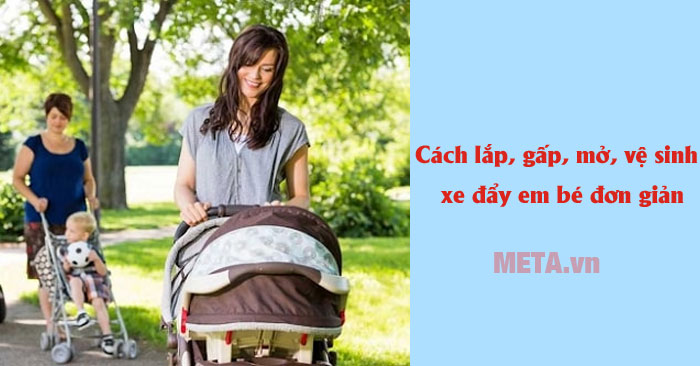 Cách sử dụng xe đẩy em bé