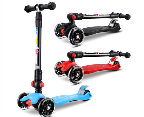 Cách gấp xe scooter