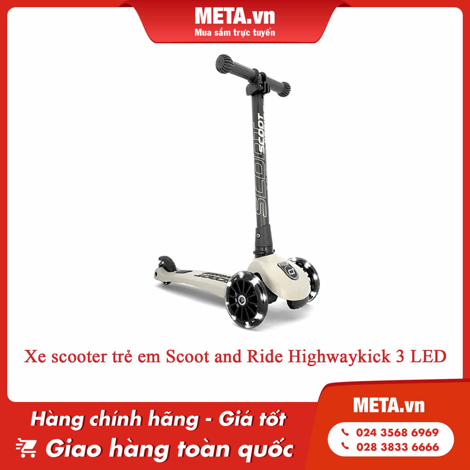 Xe scooter trẻ em Scoot and Ride Highwaykick 3 LED