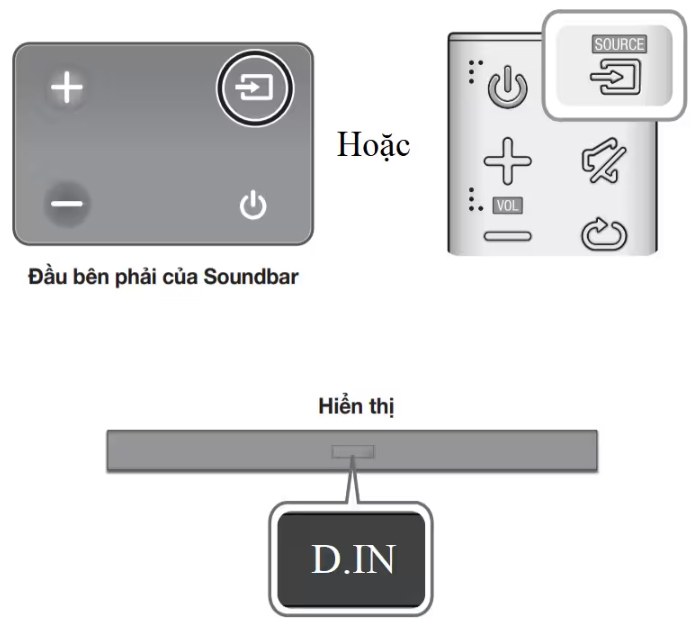 Nhấn giữ nút IDset ở phía sau của loa sub cho đến khi đèn Standby tắt và Link (đèn LED màu xanh) nhấp nháy liên tục