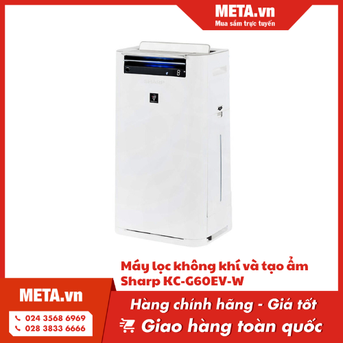 Máy lọc không khí và tạo ẩm Sharp KC-G60EV-W