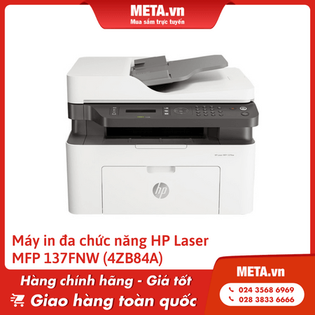 Máy in laser HP MFP 137FNW (4ZB84A) (đa chức năng)