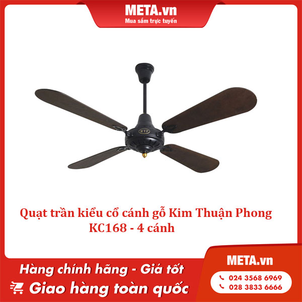 Quạt trần cánh gỗ Kim Thuận Phong KC168