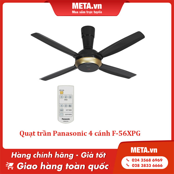 Quạt trần cánh sắt Panasonic 4 cánh F-56XPG