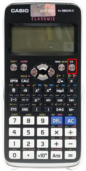 Cách bật máy tính Casio FX 580VNX