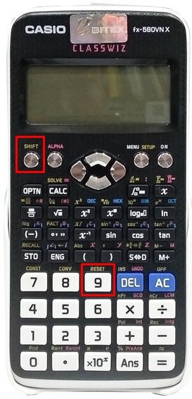 Cách reset máy tính Casio FX 580VNX