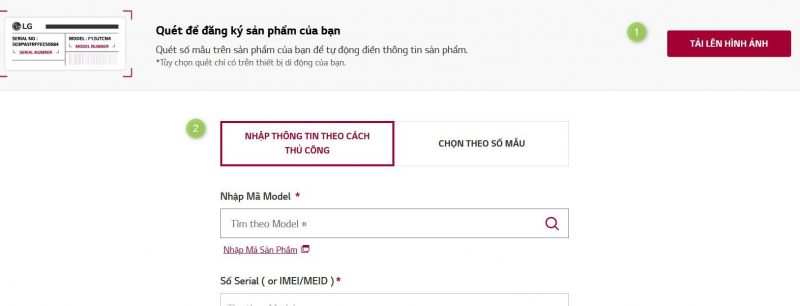 Kích hoạt bảo hành máy lạnh LG