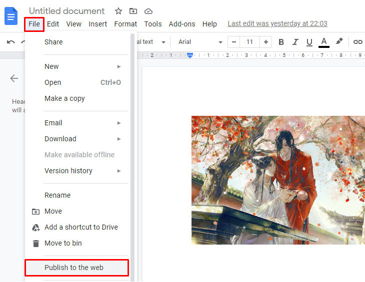 Cách tải hình ảnh về máy tính từ Google Docs