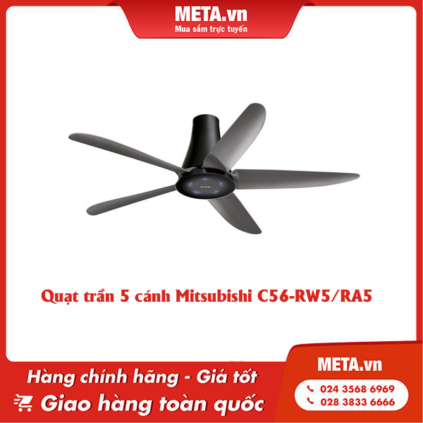 Quạt trần 5 cánh Mitsubishi C56-RW5/RA5