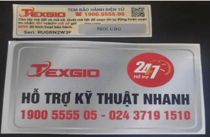 Phương thức bảo hành của Texgio
