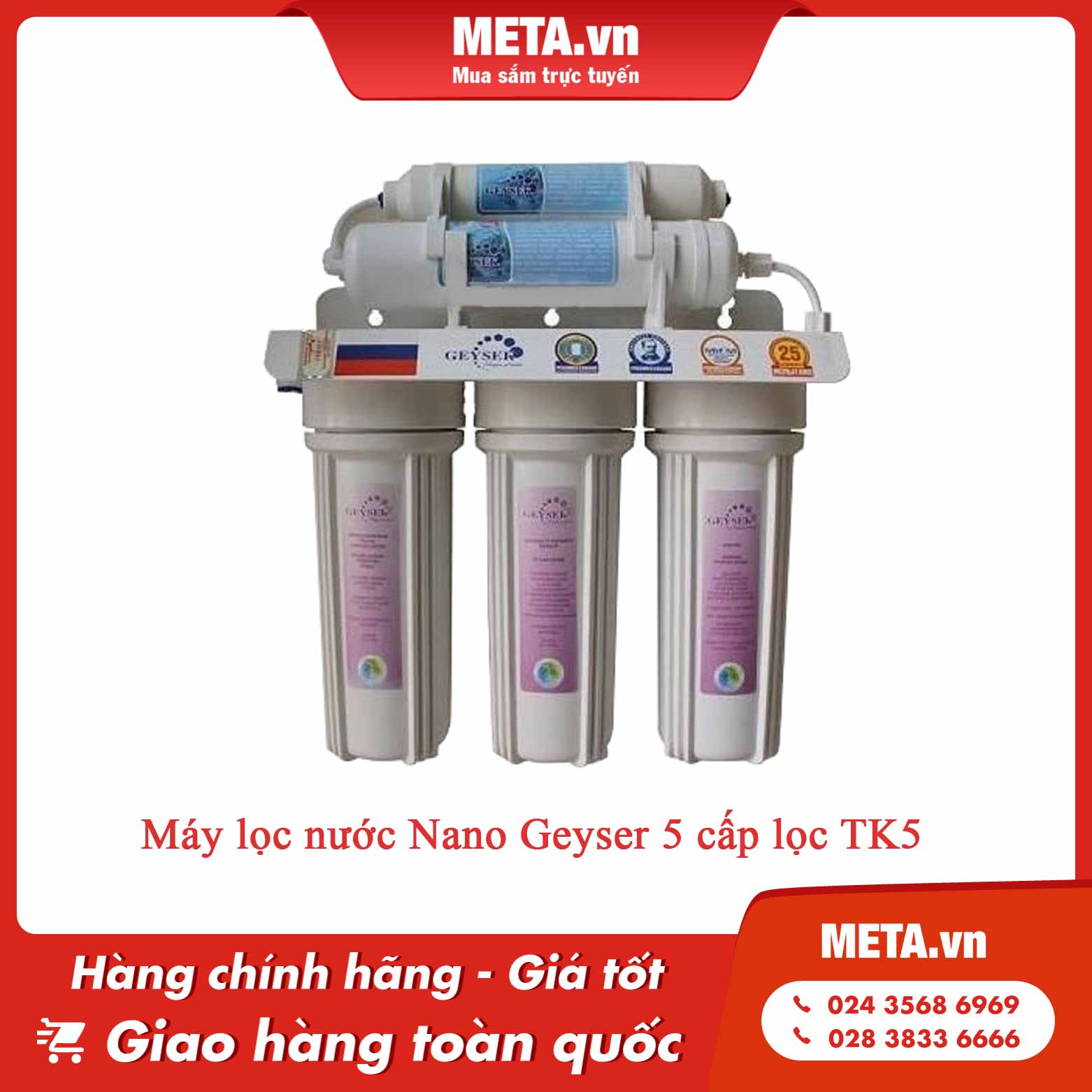 Máy lọc nước Nano Geyser 5 cấp lọc TK5
