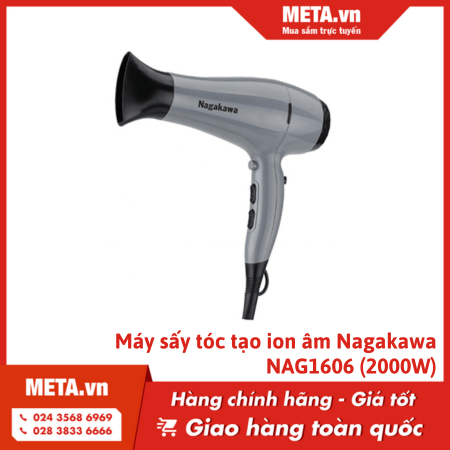 Máy sấy tóc tạo ion âm Nagakawa NAG1606 (2000W) 