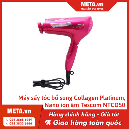 Máy sấy tóc bổ sung Collagen Platinum & Nano ion âm Tescom NTCD50