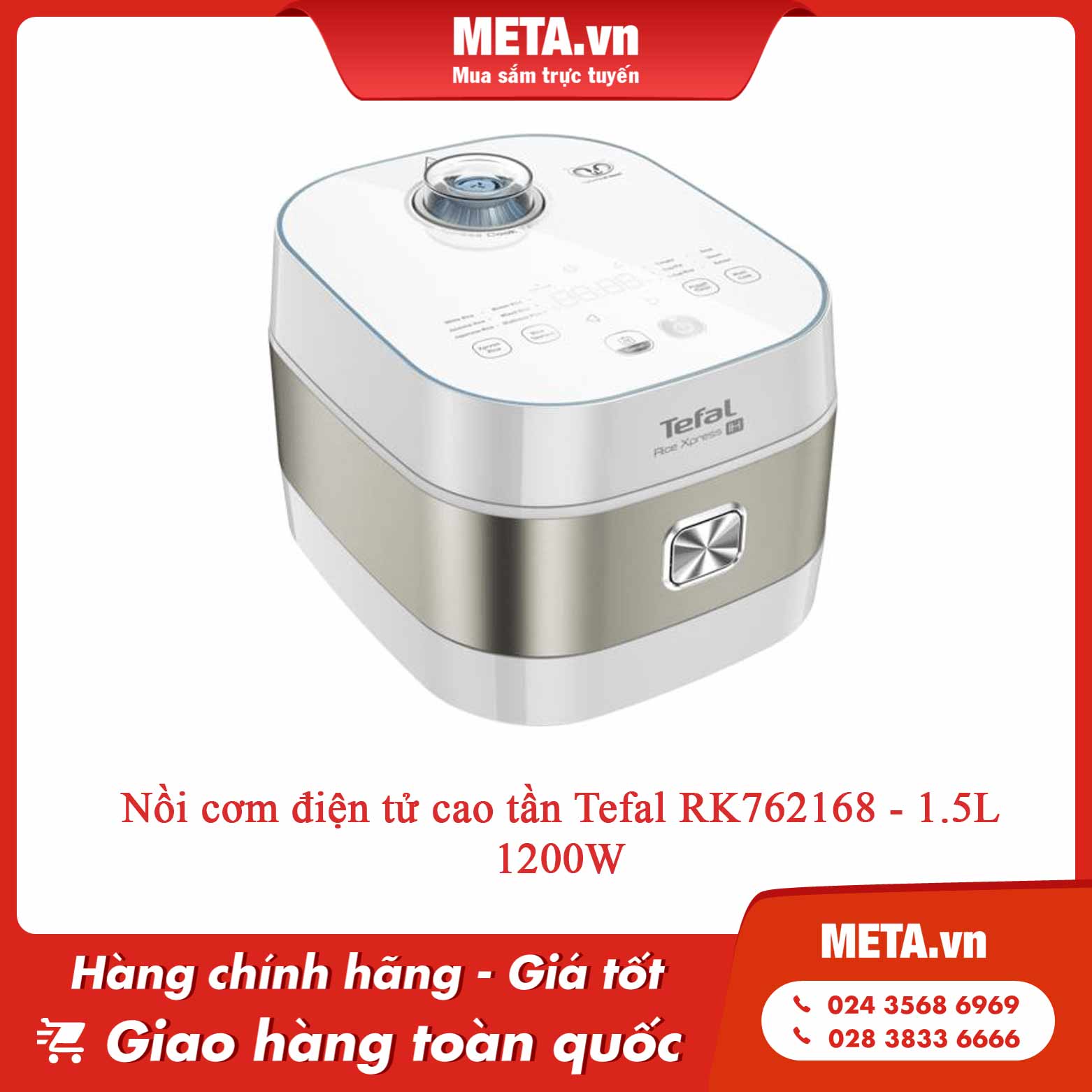 Nồi cơm điện tử cao tần Tefal RK762168 - 1.5L - 1200W