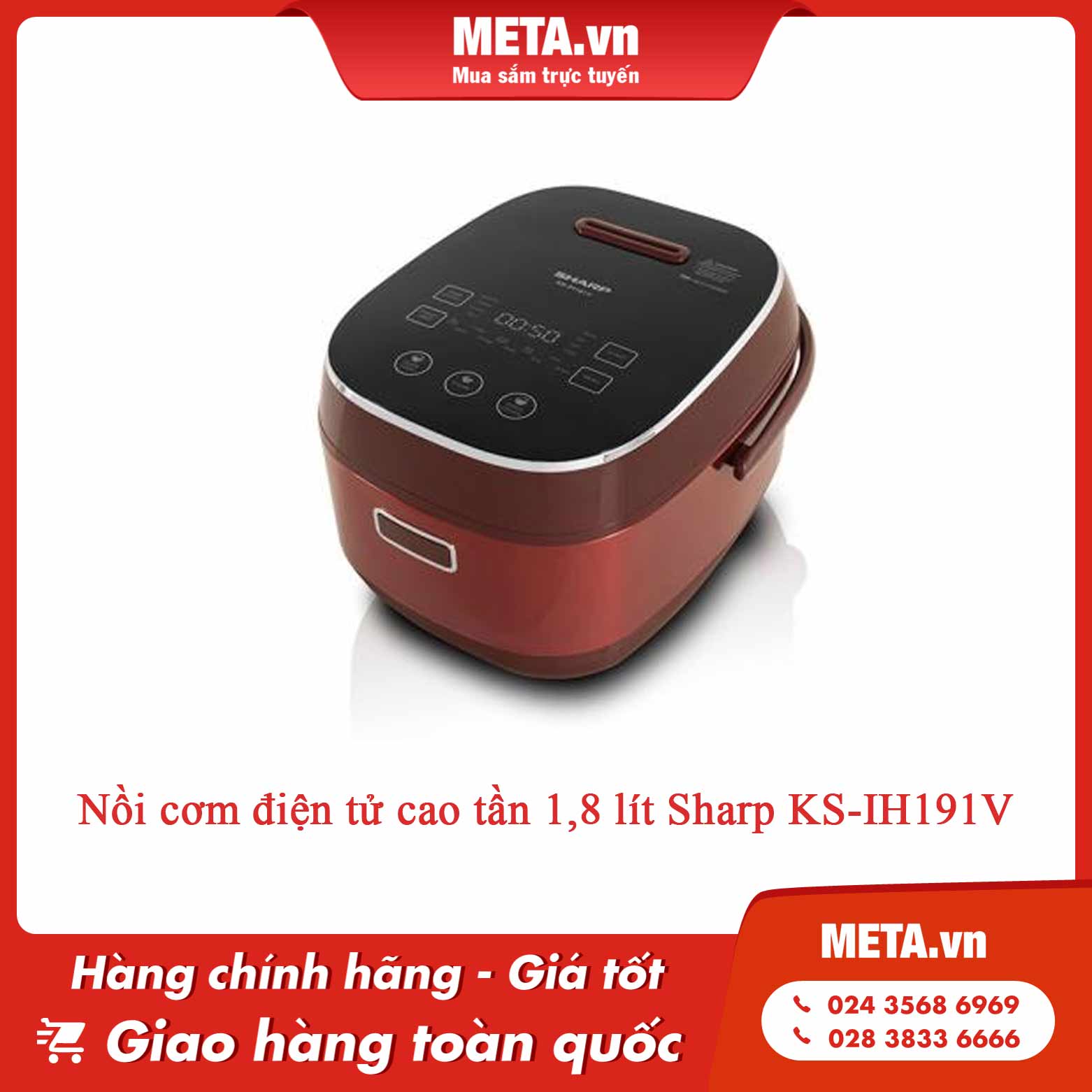 Nồi cơm điện tử cao tần 1,8 lít Sharp KS-IH191V