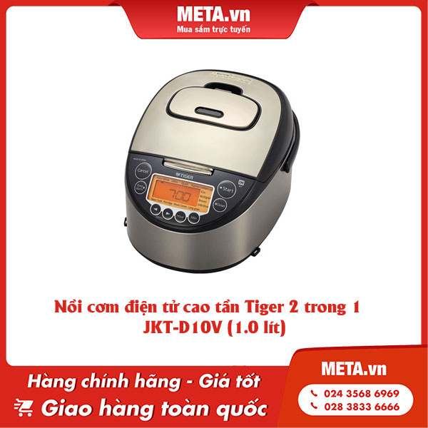 Nồi cơm điện tử cao tần Tiger 2 trong 1 JKT-D10V (1.0 lít) 