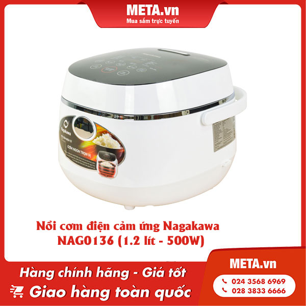 Nồi cơm điện cảm ứng Nagakawa NAG0136 (1.2 lít - 500W)