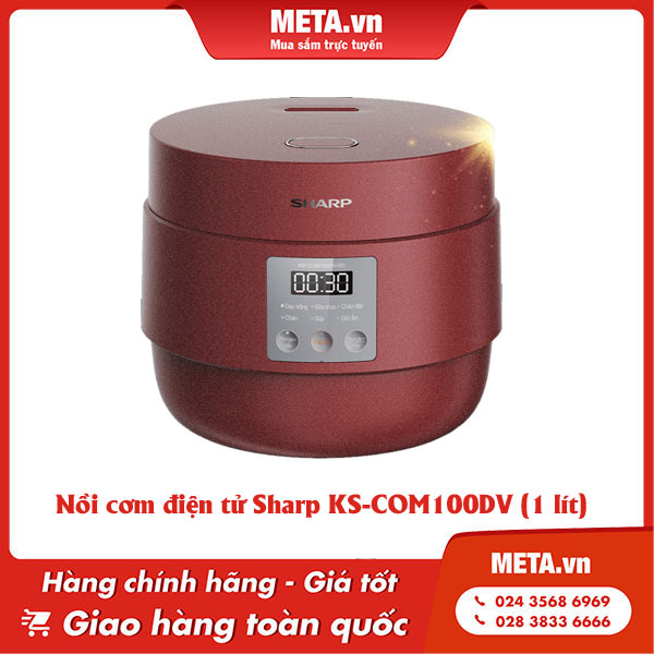 Nồi cơm điện tử Sharp KS-COM100DV (1 lít)