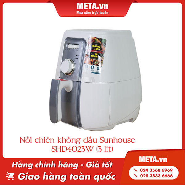 Review nồi chiên không dầu Sunhouse - Nồi chiên không dầu Sunhouse SHD4023W