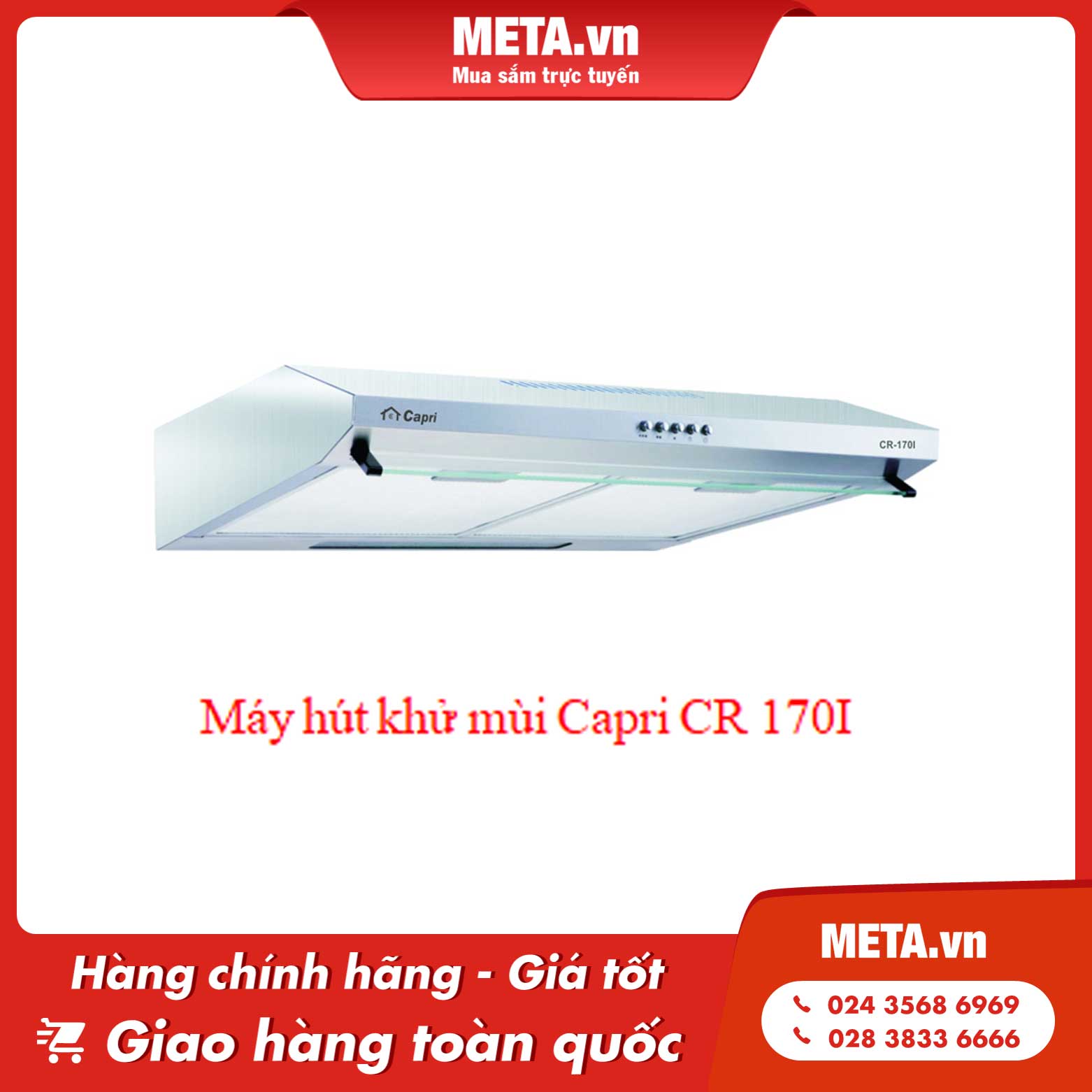 Máy hút khử mùi Capri CR 170I