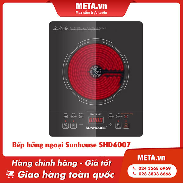 Bếp hồng ngoại mini giá rẻ Sunhouse SHD6007
