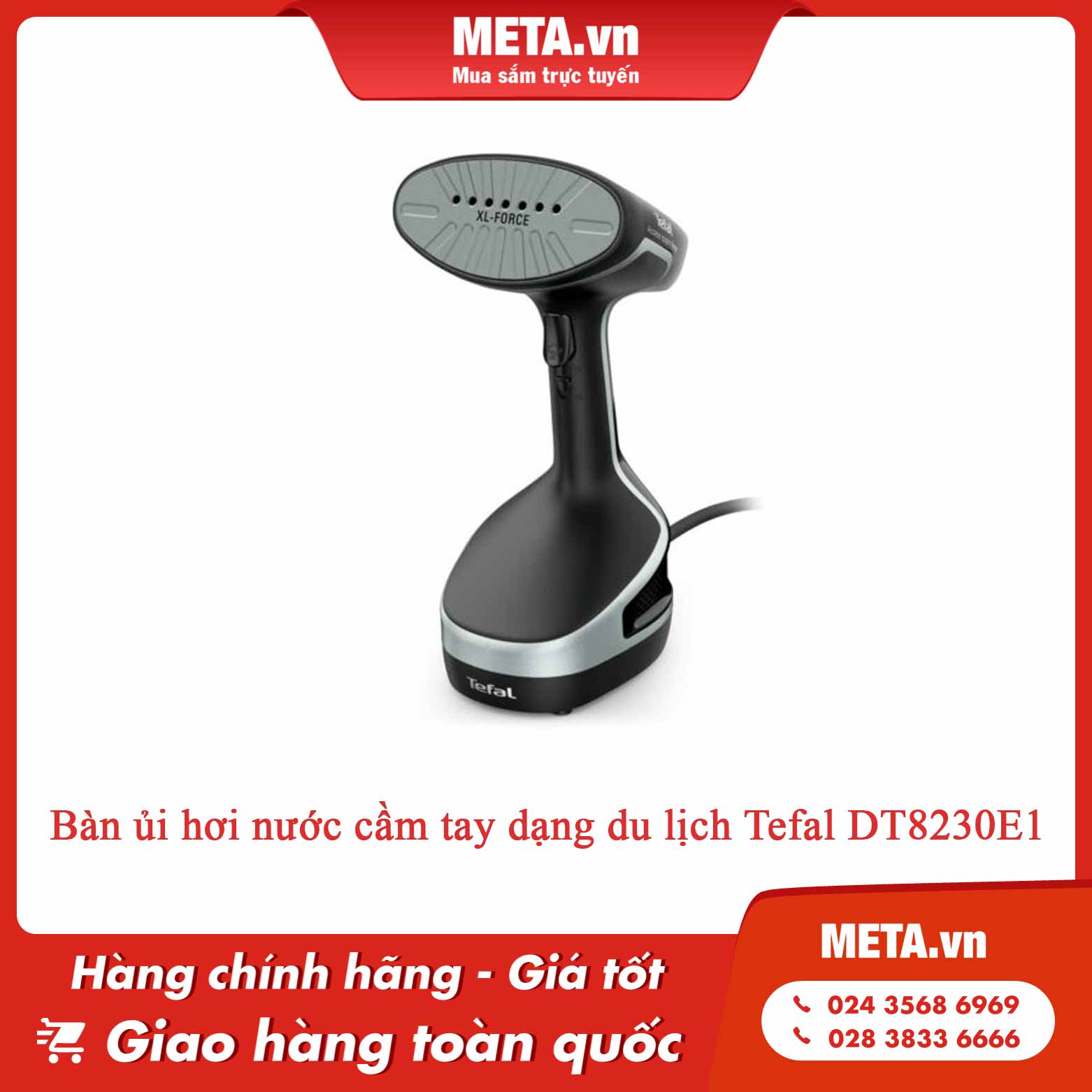 Bàn ủi hơi nước cầm tay dạng du lịch Tefal DT8230E1
