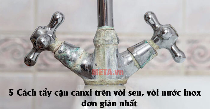 Tẩy cặn canxi trên inox
