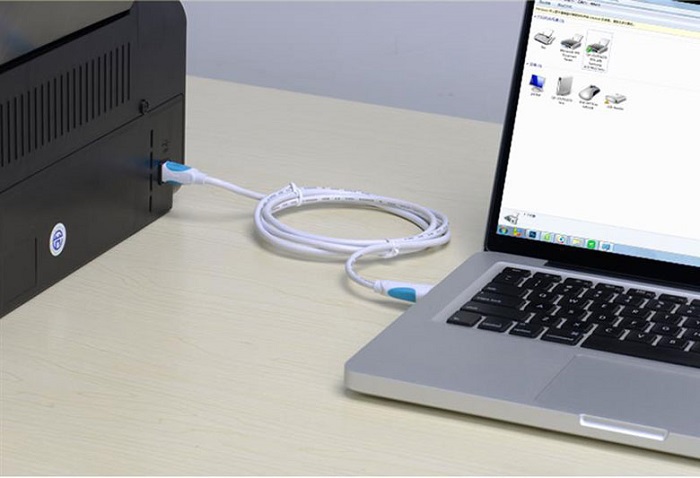 Kiểm tra cáp kết nối USB giữa máy tính và máy in khi gặp lỗi pause