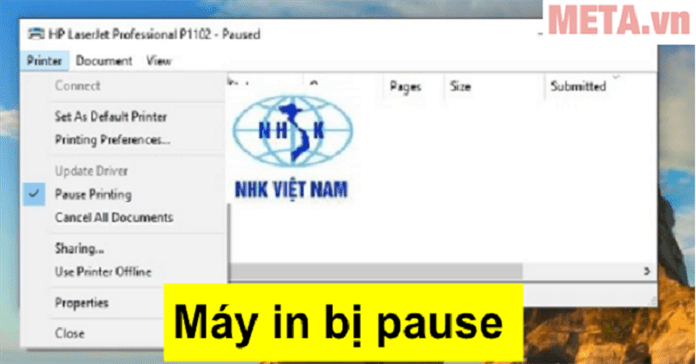 Tại sao máy in bị pause và cách sửa hiệu quả