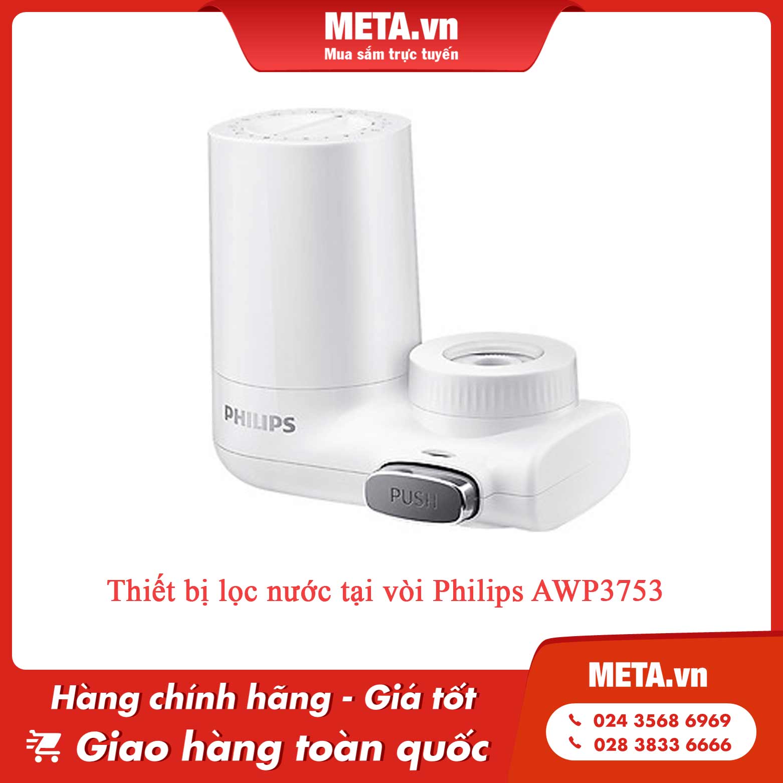 Thiết bị lọc nước tại vòi Philips AWP3753