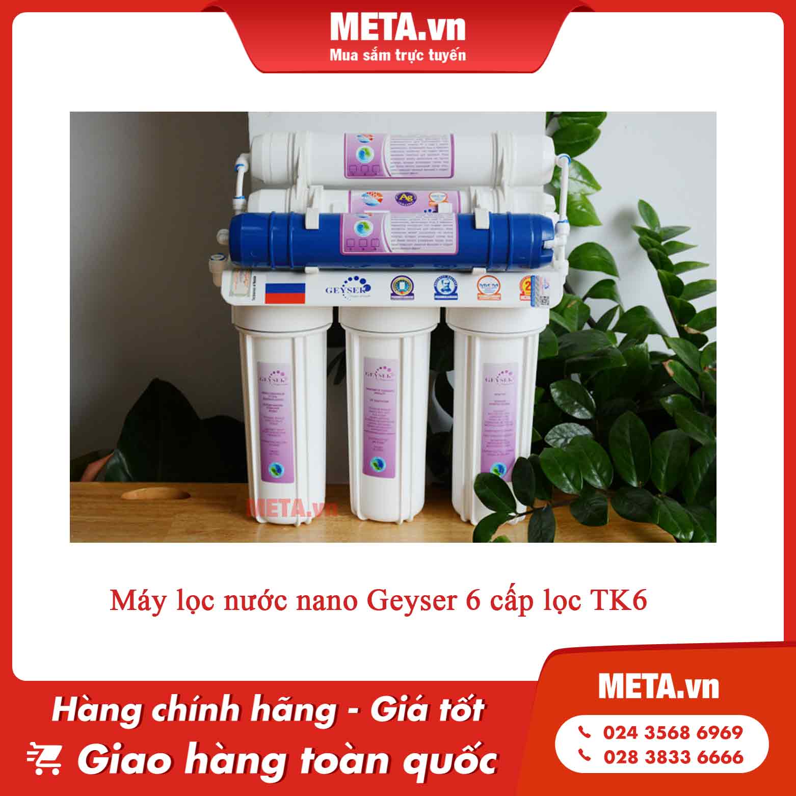 Máy lọc nước Nano Geyser 6 cấp lọc TK6