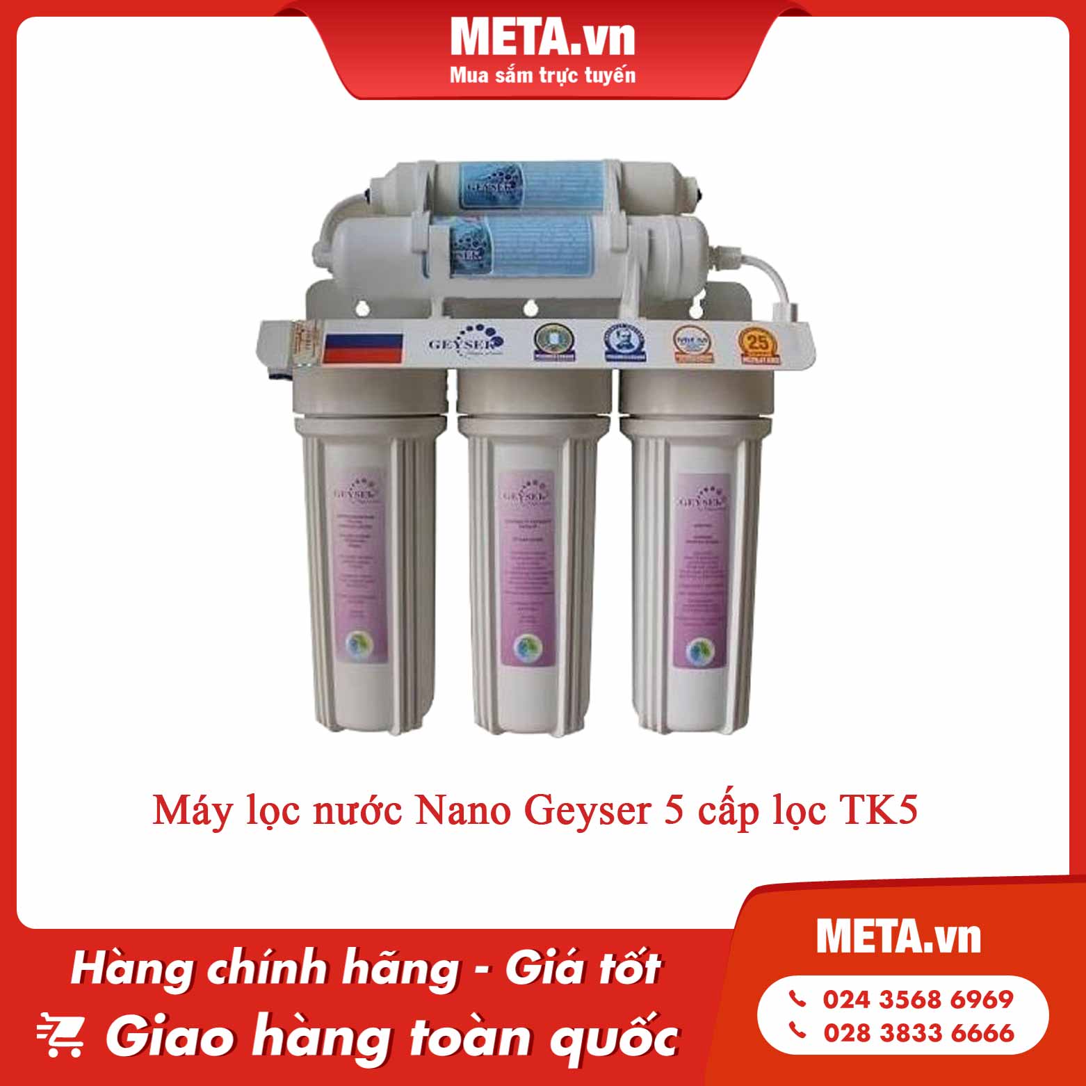 Máy lọc nước Nano Geyser 5 cấp lọc TK5