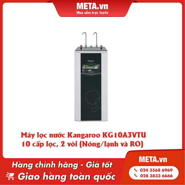 Máy lọc nước Kangaroo KG10A3VTU 10 cấp lọc, 2 vòi (Nóng/lạnh và RO)