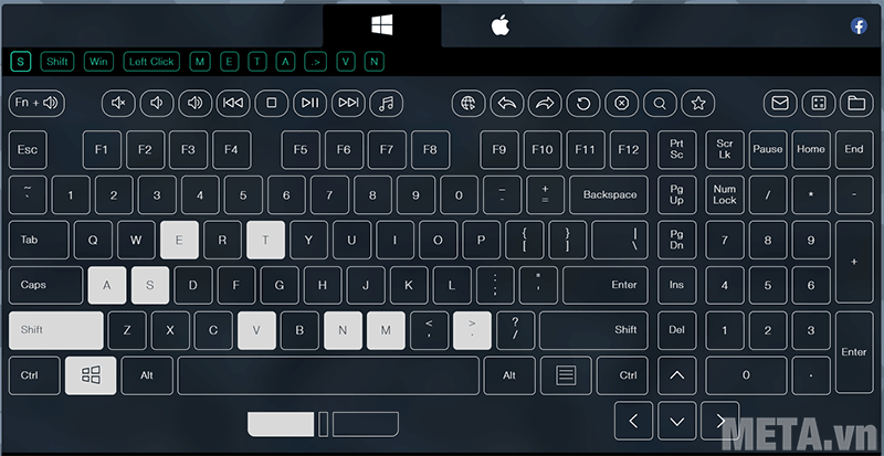 Công cụ check keyboard online Key Test