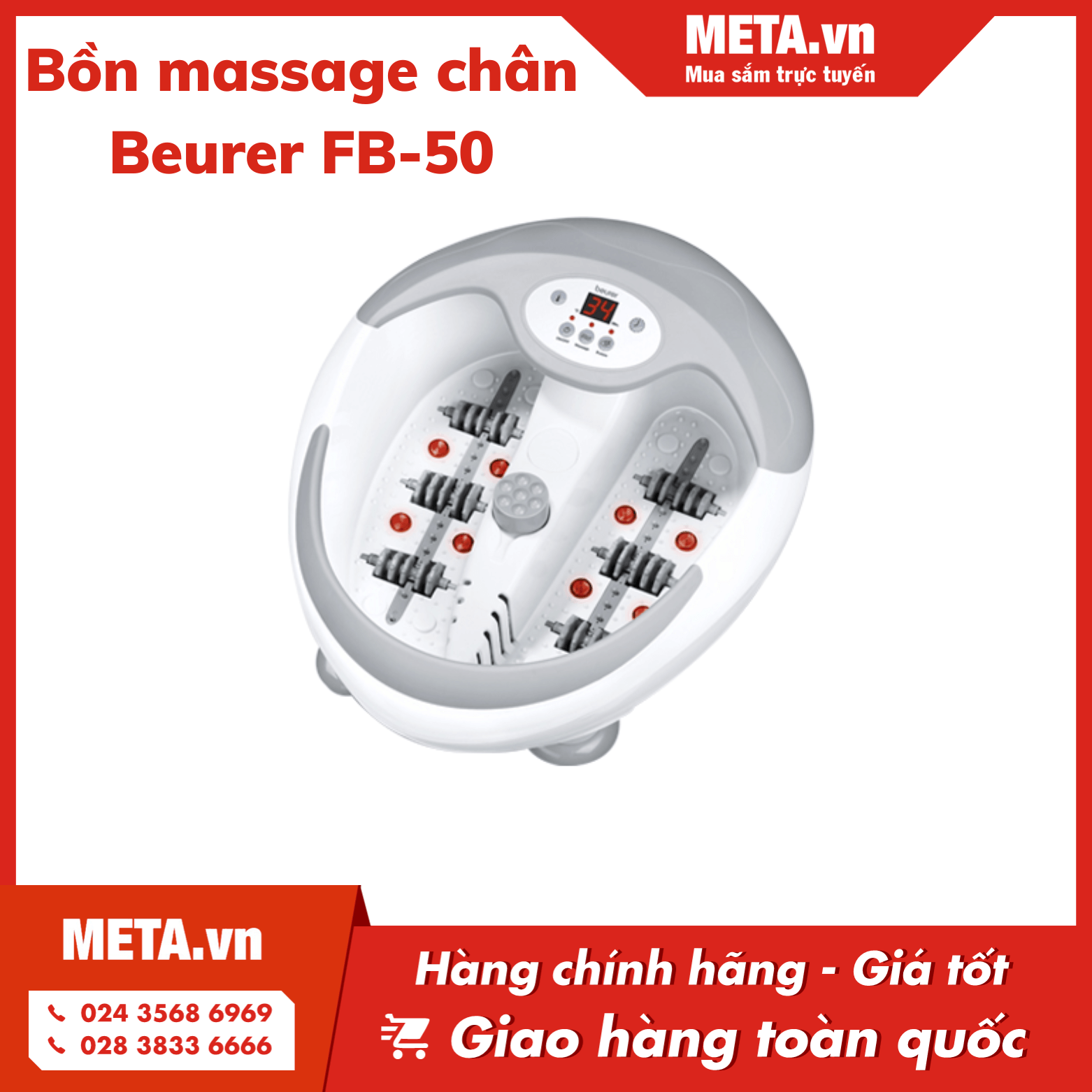 Bồn ngâm chân nước nóng Beurer FB-50