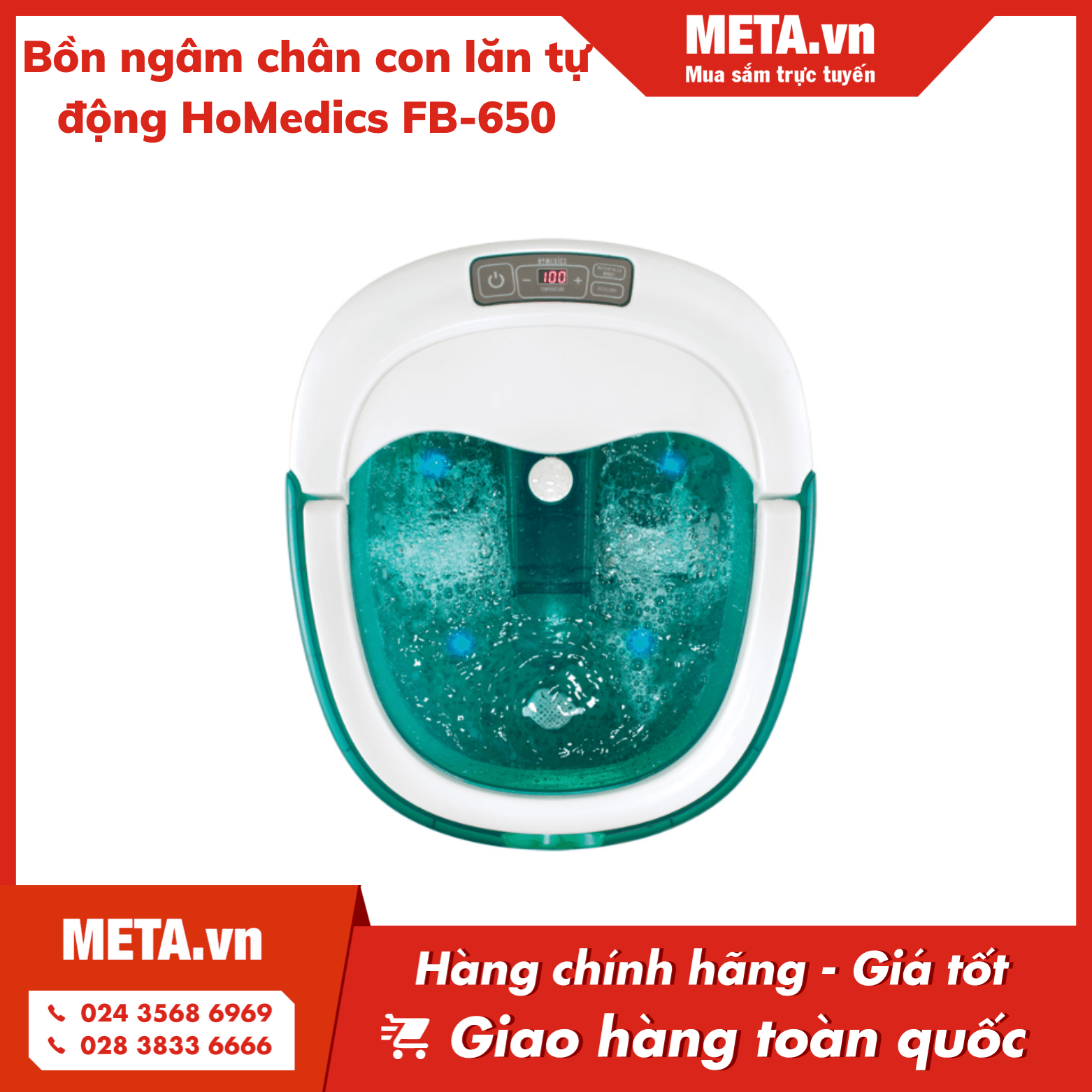 Bồn ngâm chân nước nóng HoMedics FB-650