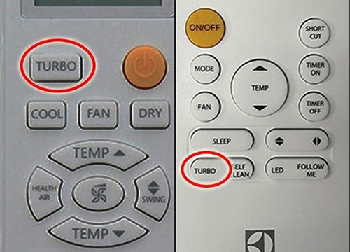 Cách dùng nút TURBO trên remote máy lạnh