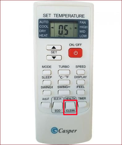 Hướng dẫn cách vệ sinh máy lạnh Casper bằng chế độ tự động