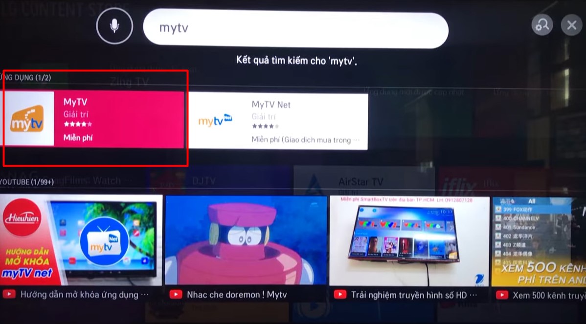 Cách cài đặt MyTV cho tivi LG