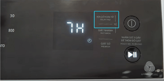 Chế độ hẹn giờ máy giặt Toshiba