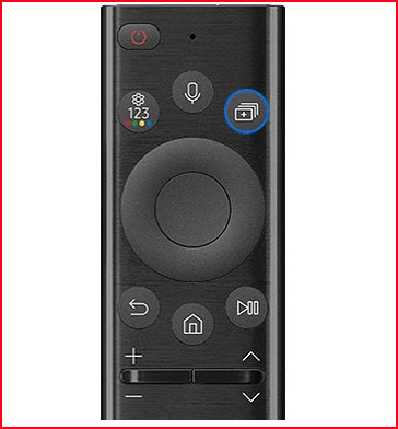 Nhấn nút Multi View hoặc Home trên điều khiển từ xa tivi Samsung 2022