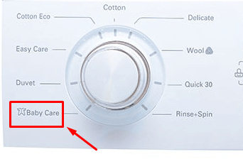 Chế độ giặt quần áo trẻ em Baby Care trên máy LG