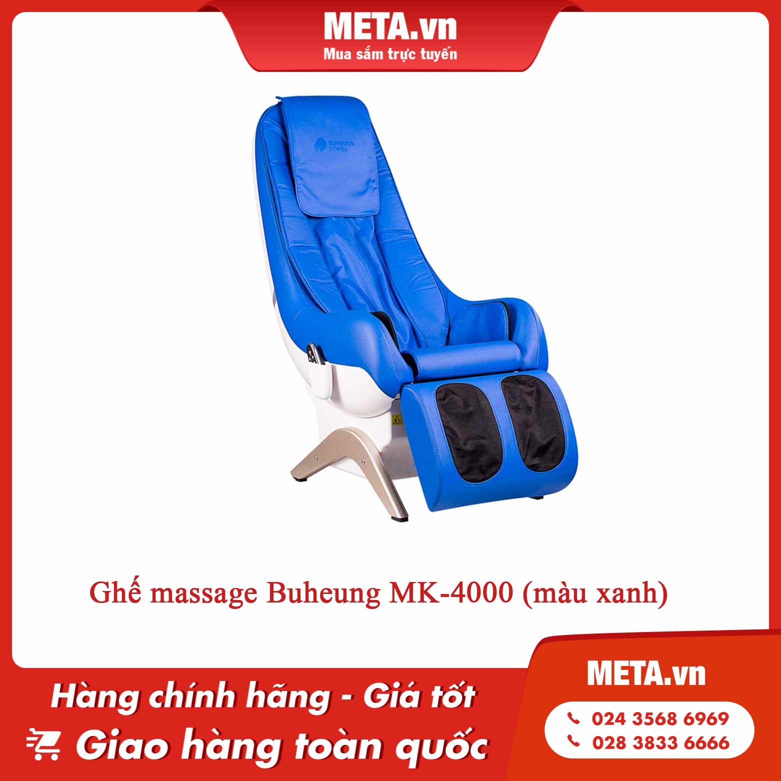 Ghế massage toàn thân Buheung MK-4000 (màu xanh)