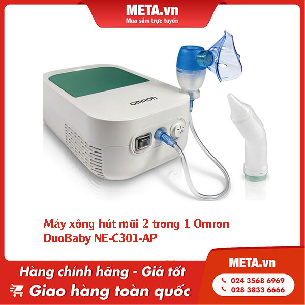 Máy xông hút mũi 2 trong 1 Omron DuoBaby NE-C301-AP