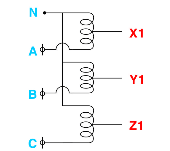 Sơ đồ máy biến áp 3 pha tự ngẫu