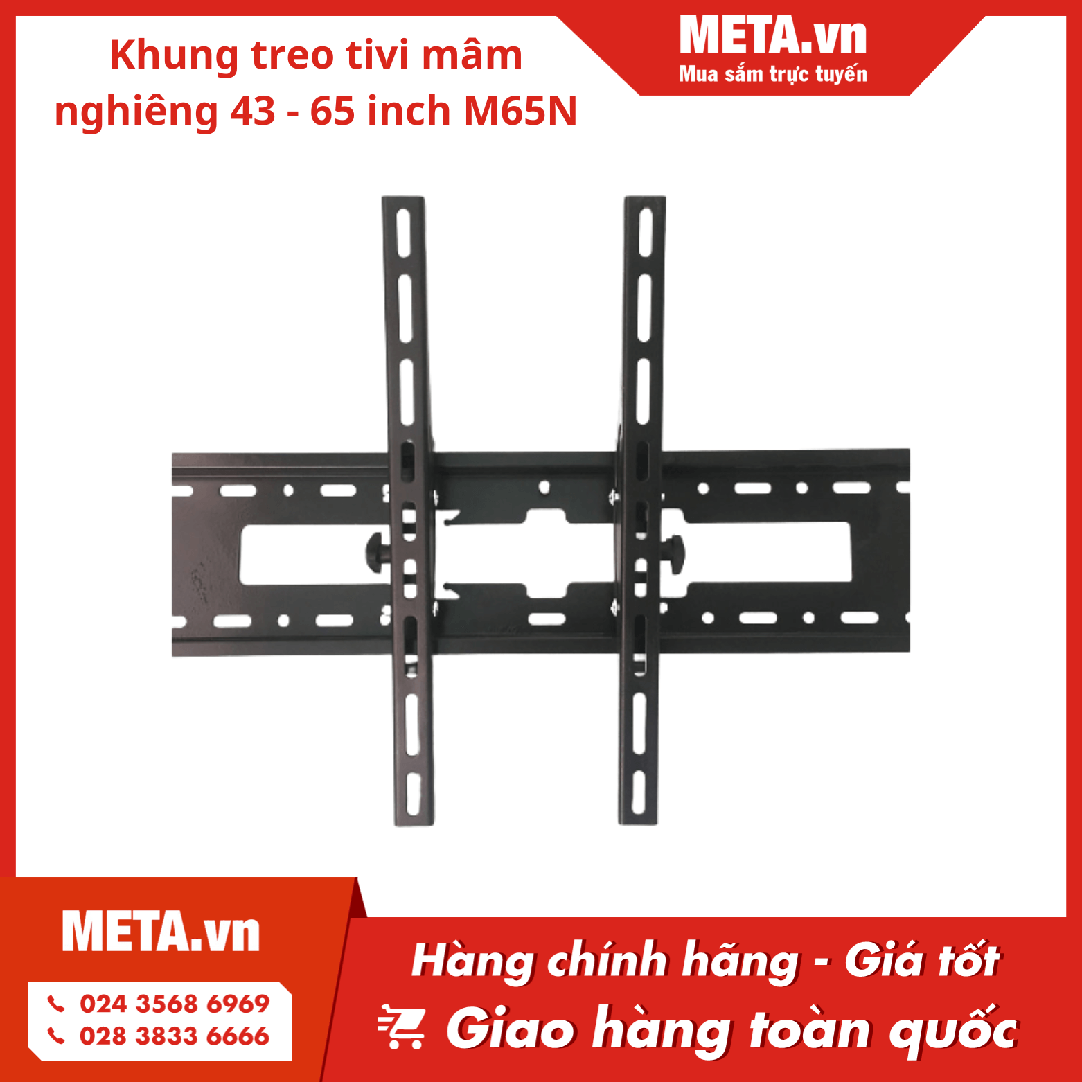 Khung tivi treo tường mâm nghiêng 37 - 65 inch M65N