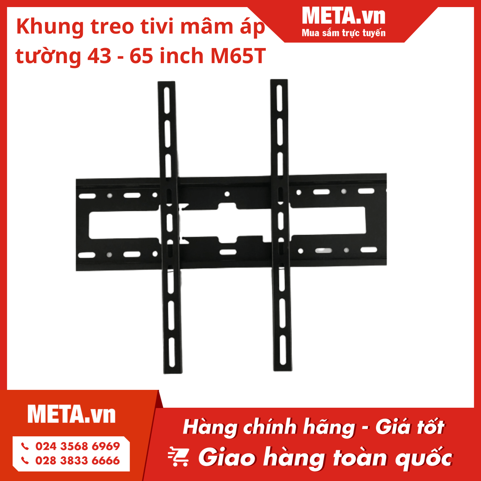 Khung treo tivi mâm áp tường 37 - 65 inch M65T