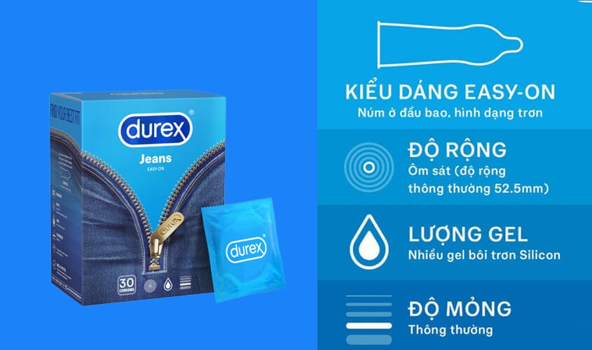 Bao cao su Durex Jeans có tốt không?