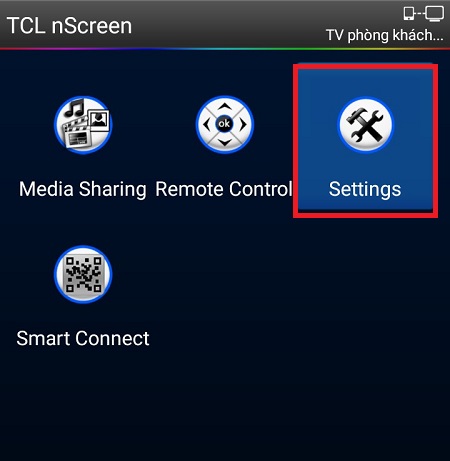 Điều khiển tivi TCL bằng điện thoại Android